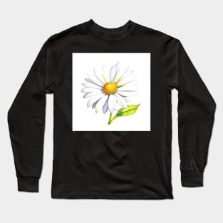 January 1 Daisy Day D - Watercolors & Pen Long Sleeve T-Shirt